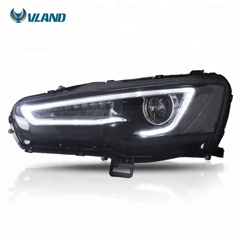 
VLAND wholesales head lamp modificada led 2008-2017 headlight FOR MITSUBISHI LANCER lancer ex 