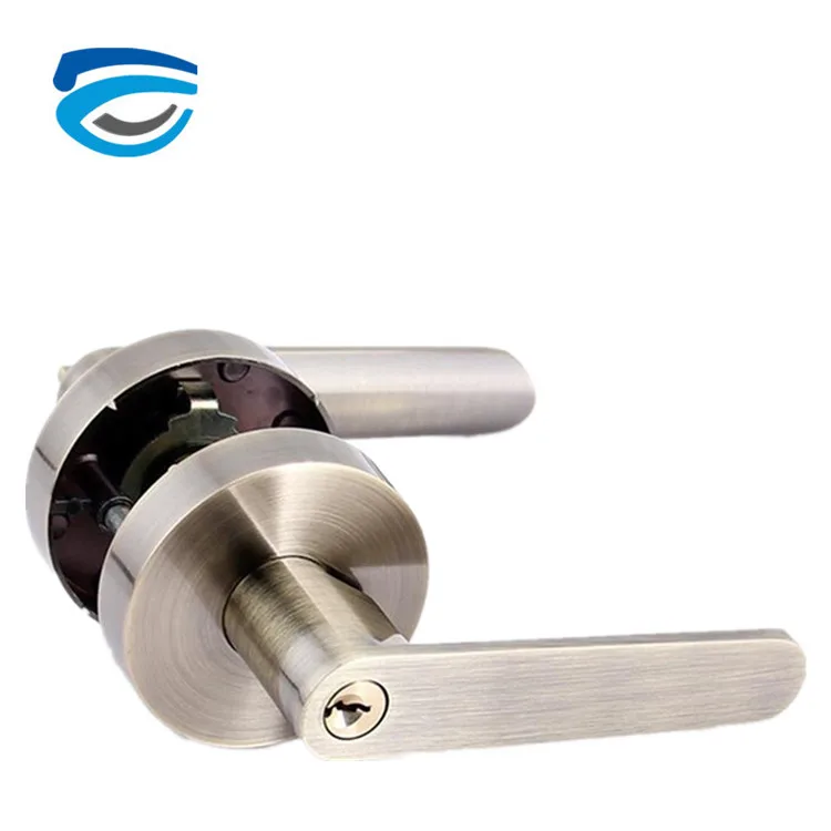 
Locksmith Supplies New Door Handle and Lock on the Door 