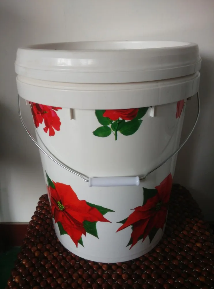 Packaging laundry detergent round plastic pail 20 liter plastic bucket