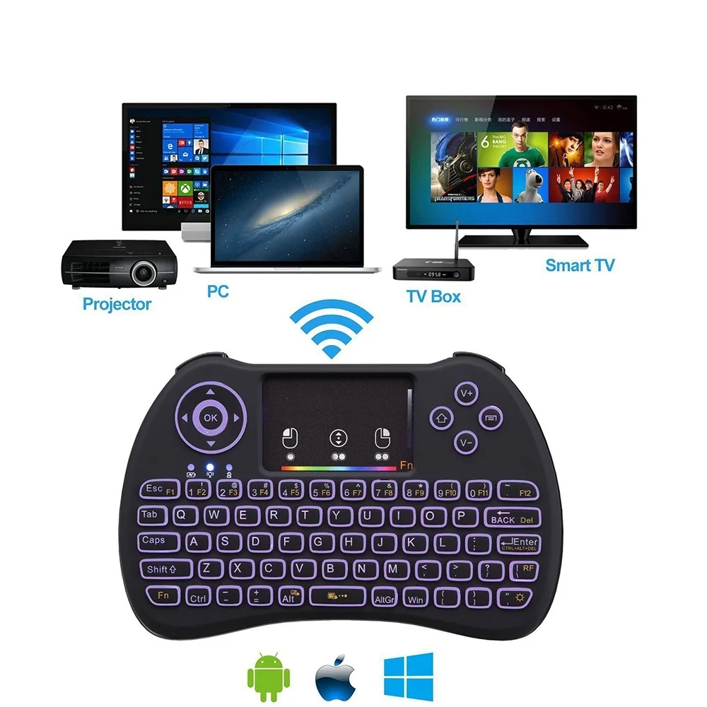 Latest Ott Tv Box Mini Keyboard 3d Wireless Air Mouse High Quality H9 Mini Keyboard