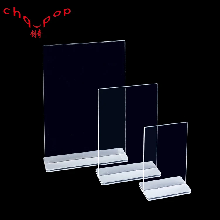 China supplier acrylic A4/A5 Single Slant Back Sign Holders plastic fastener
