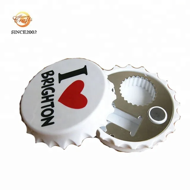 Promotional gift beer shaped fridge magnet cap bottle opener