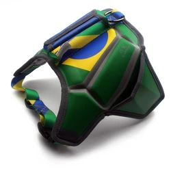 Flag of Brazil reflective pet dog harness wholesale