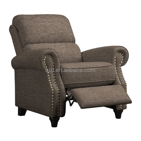 
Brown Linen Push Back Recliner Chair 