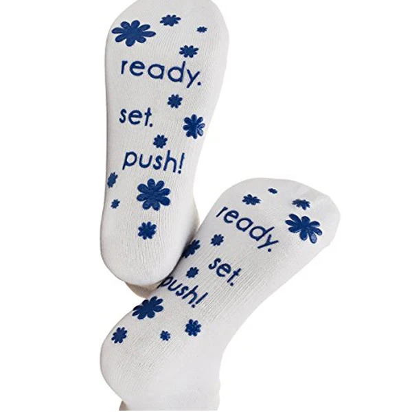 New Goods Inspirational Fun Non Skid Womens Hospital Socks, Baby Shower Gift Maternity Labor Delivery Push Socks