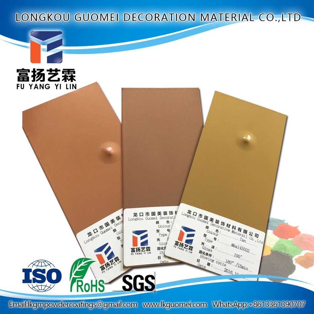 Low Gloss Electrostatic Black Antique Gold Powder Coating