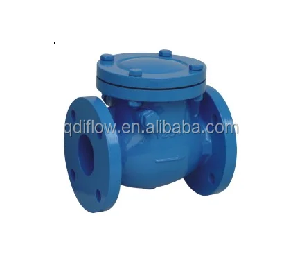 DIN ductile iron weighted flange swing check valve