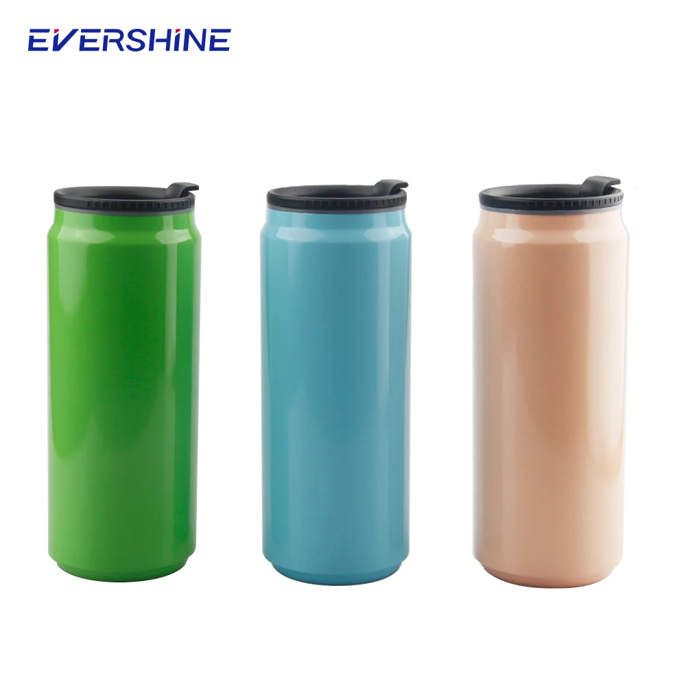350ml 450ml 500ml Double Wall Soda Beer Can shape Stainless Steel Vacuum Insulated Small Beer Tumbler with lid