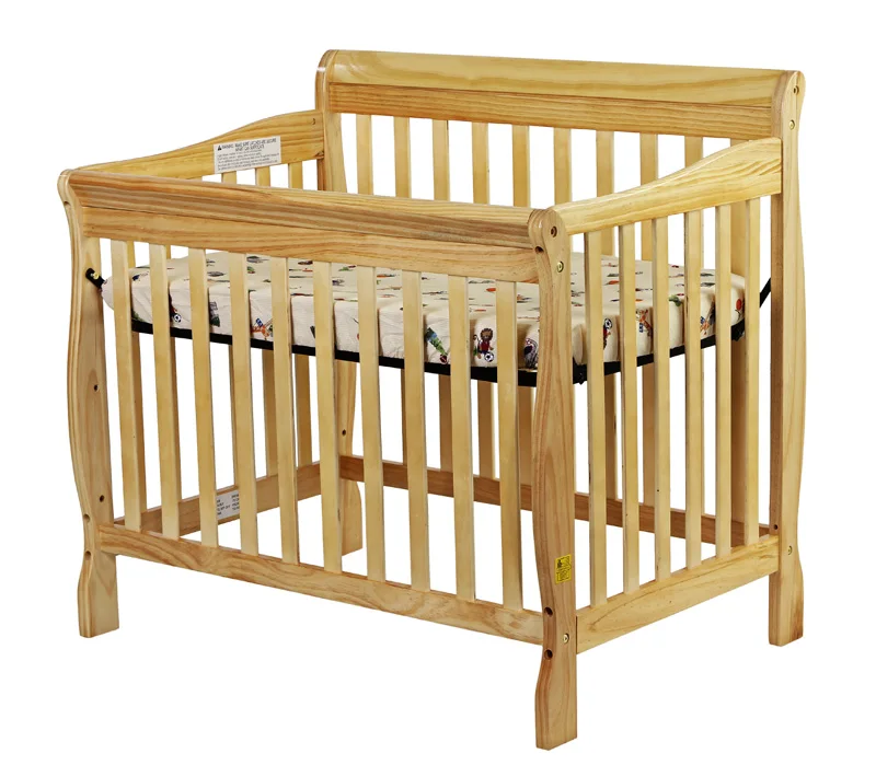 Big Solid New Zealand Pine Wood Baby Bed Wooden Cot Models Baby Sleeping Crib