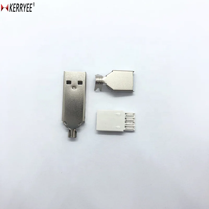 
USB connector male plug type A solder 