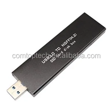 USB 3.0 A to M.2 NGFF external SSD enclosure for all size M.2 SSD