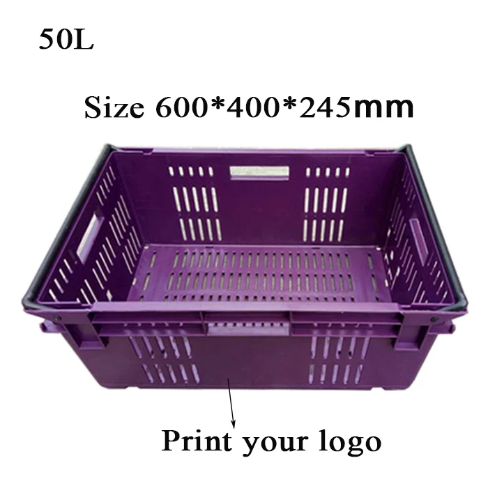 QS  Plastic Crates for Mushrooms Standard Bale Arm Tray Wholesale Plastic Fruit Basket