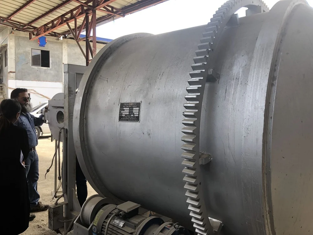 High Performance Gas Fired Rotary Furnace Oven For Melting Lead Powder
