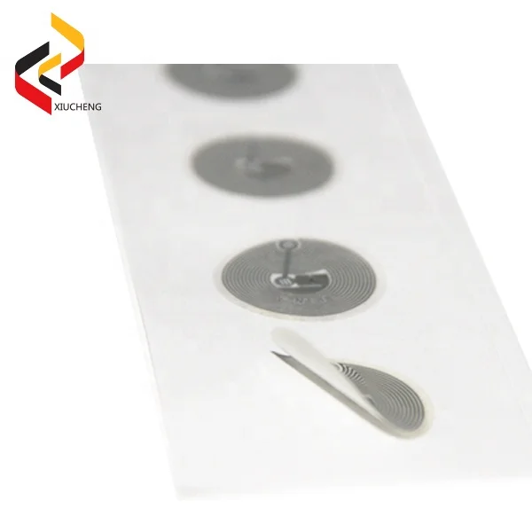 Low Frequency 125KHz Round RFID Paper Sticker Tag with Copper Coil Antenna