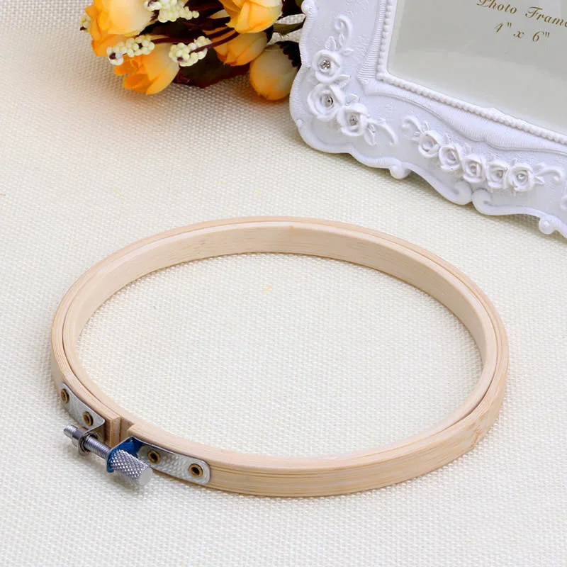 Bamboo Embroidery Hoop Ring Frame Set DIY Cross Stitch Machine Sewing Accessories DIY Cross Stitch Needle Craft