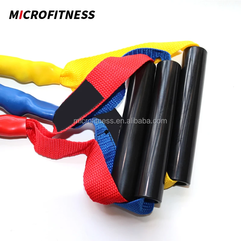 Fabric Elastic Resistance Bands With Abs Handle