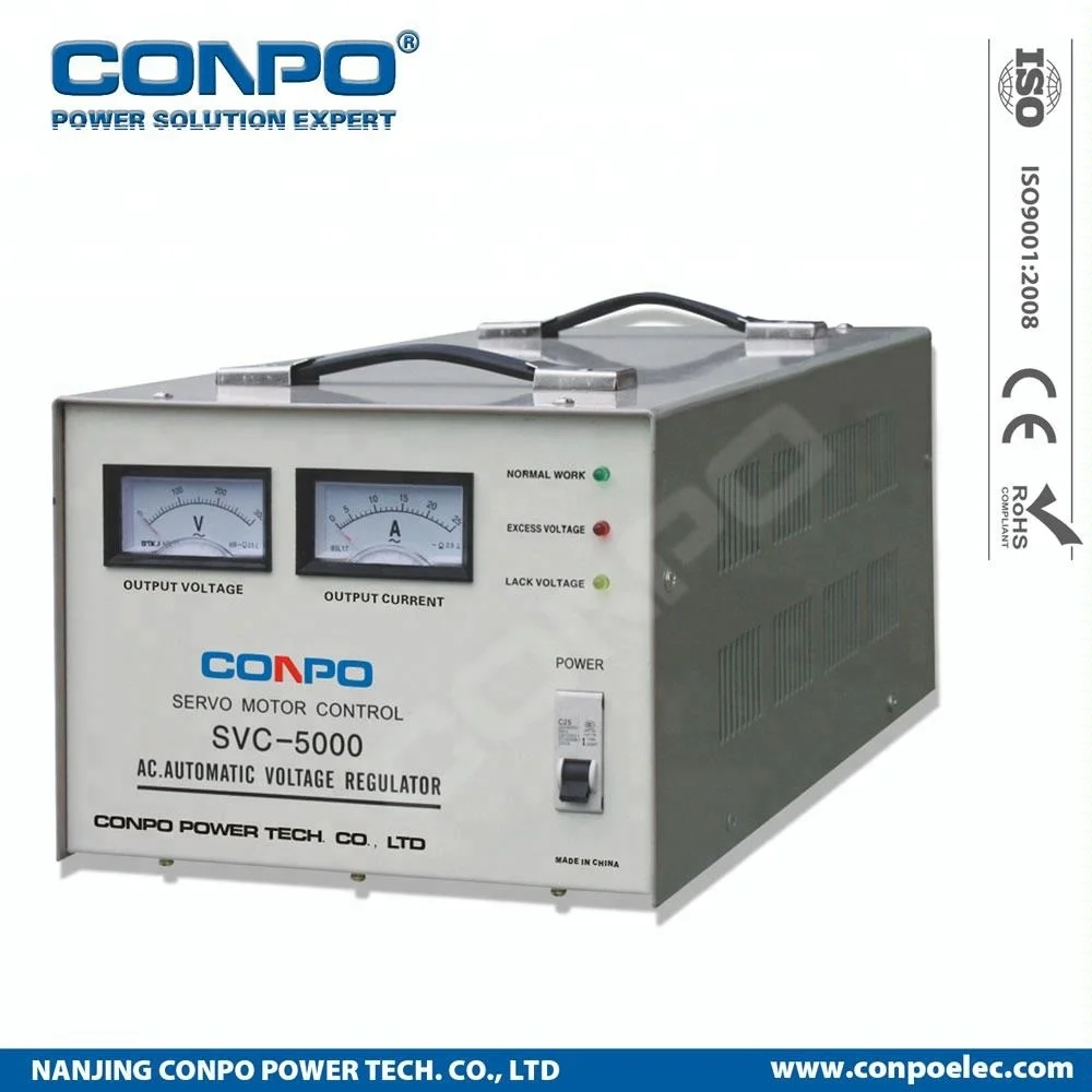 SVC-2000VA Single Phase Servomotor-type Automatic Voltage regulator stabilizer AVR Estabilizador de voltaje 220/110VAC