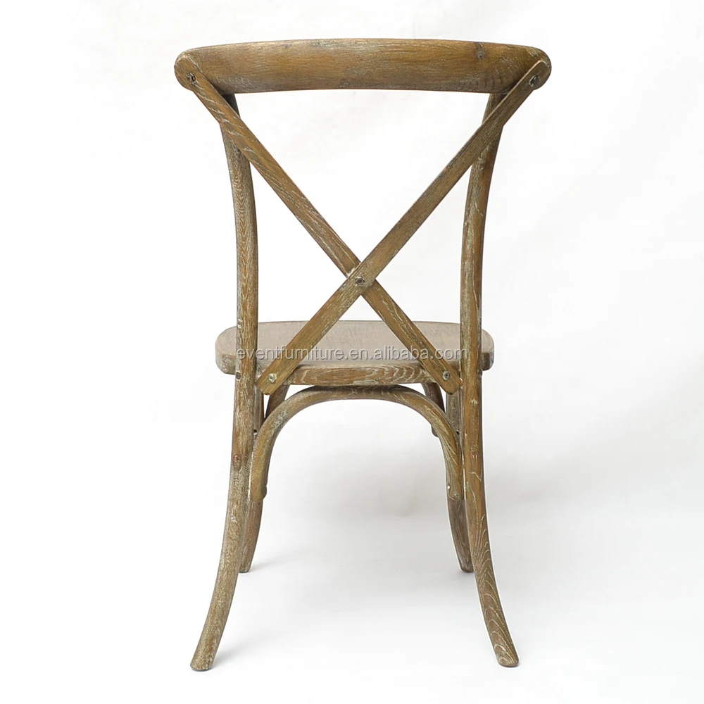 
Hard solid wedding and event cross back wood chair 