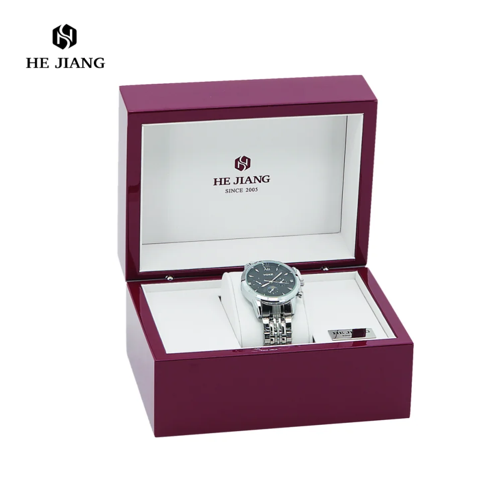 Factory luxury wooden watch box Leather watch box custom logo  watch display box