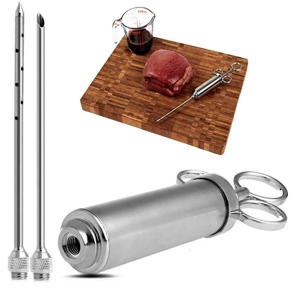 Hot Selling  304 stainless steel meat injector  meat injector marinade  Turkey needle