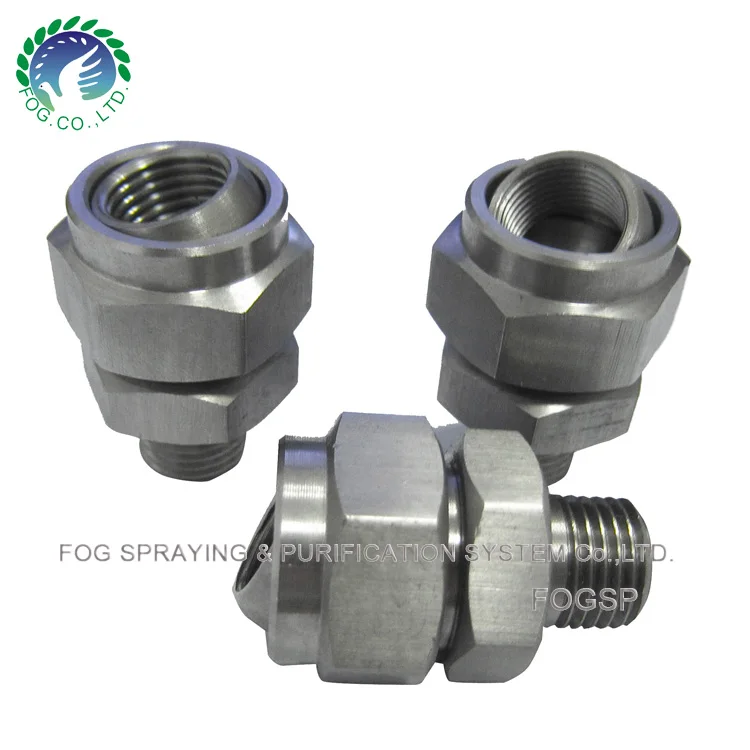 High Pressure Coolant nozzle for CNC Machines, lockable universal ball nozzle