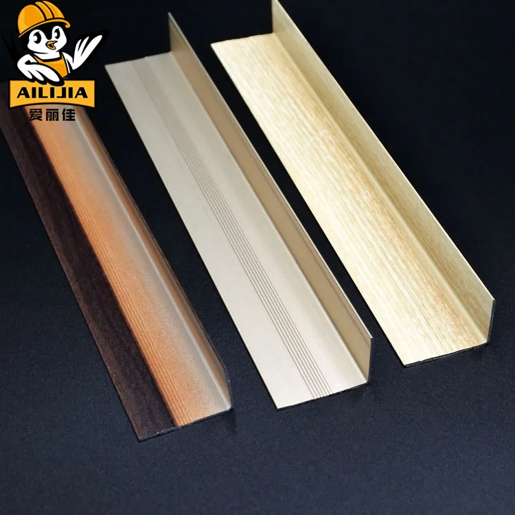 vinyl aluminum flexible bronze l shape floor edge trim