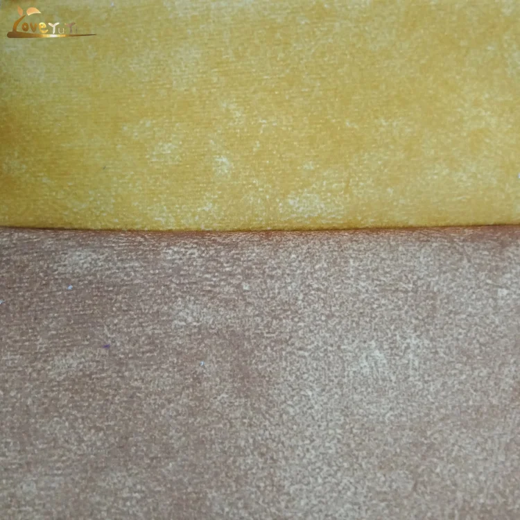
2018 popular faux leather fabric knitting velvet printing fabric factory for Turkey 
