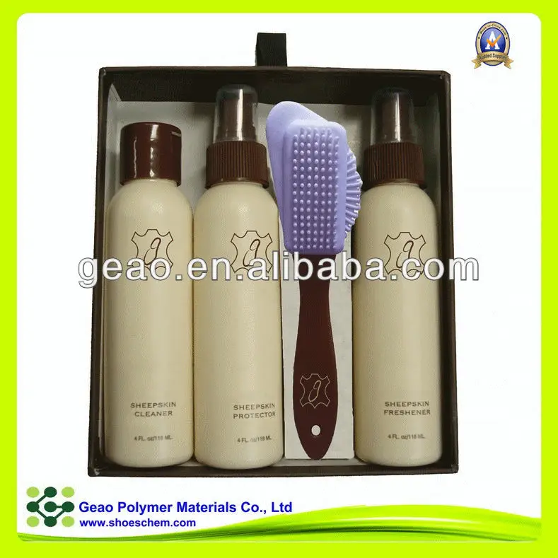 Geao sheepskin care kit with pump bottle for the the sheepskin shoes