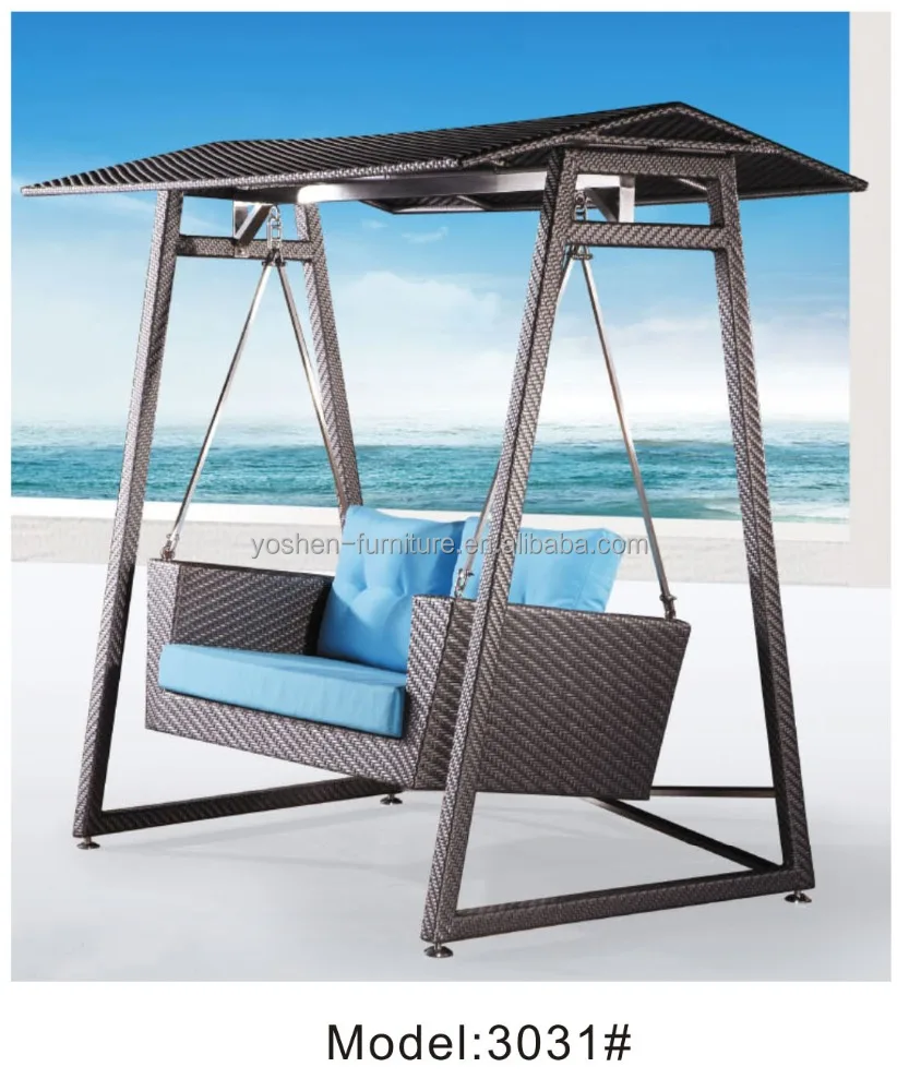 Light weight Outdoor rattan swing chair benches garden patio swing chair and benches