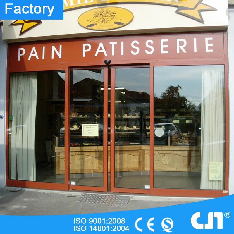 Aluminum Frame Double Open Automatic Door  commercial electric door system automatic glass sliding doors