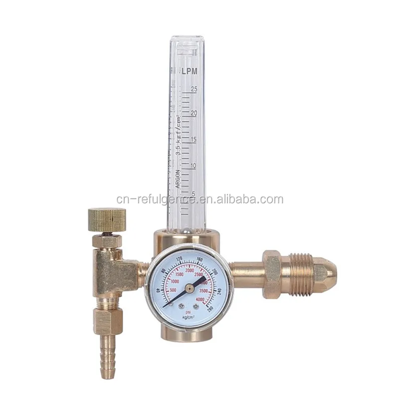 REFULGENCE AR/CO2 GAS REGULATOR, FLOWMETER AR/CO2 REGULATOR, FULL BRASS AR GAS REGULATOR