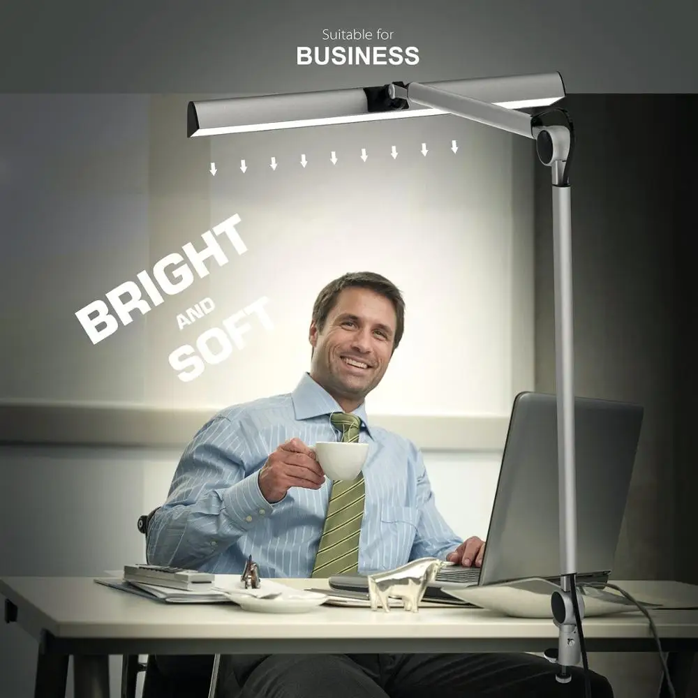 UYLED A509 Dimming Eye-protection High CRI 95 Metal Swing Arm Architect Desk Lamp with Clamp