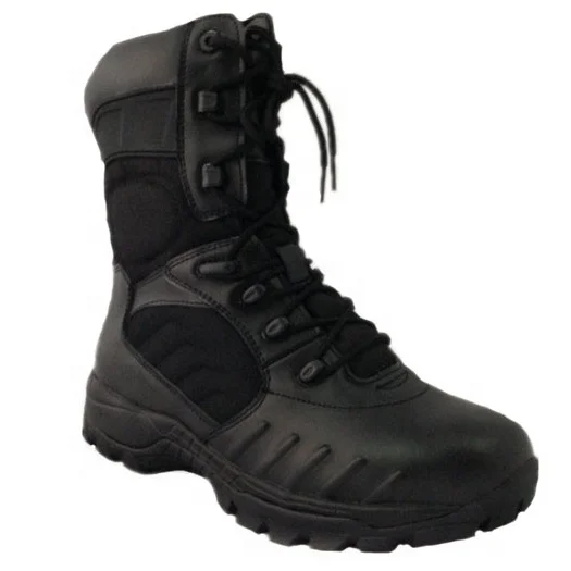 D China high quality professional military tactical force equipment waterproof anti-riot side zip military boots HSM016