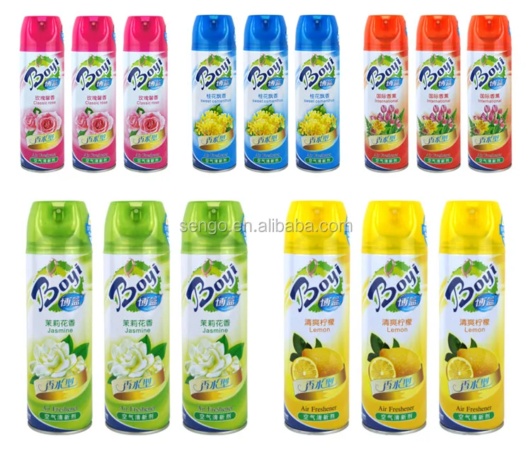 
hotel room aerosol air freshener with flower smell 