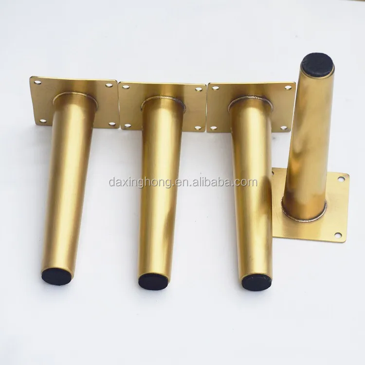Customizable Metal Taper Pipe Sofa leg Iron Accessories Furniture Hardware For Table Feet