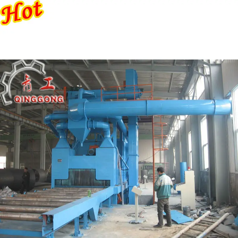 Роликовый конвейер дробеструйная очистка машины