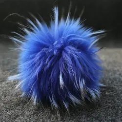 wholesale raccoon fur ball/pompons 7-18CM orange pompom