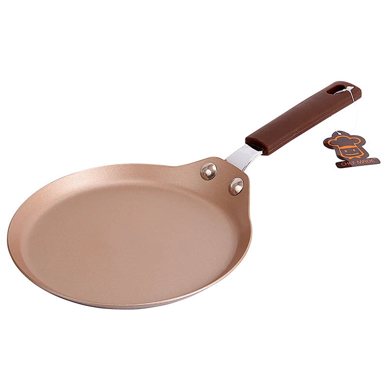 carbon steel bakeware 6 inch non-stick champagne gold crepe pan