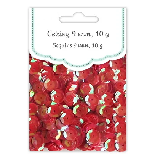 Wholesale Children Use Safety Holographic Sequins 9mm Light Green Sequin Cup Sequin Crafts Iridescent Spangles For DIY Making