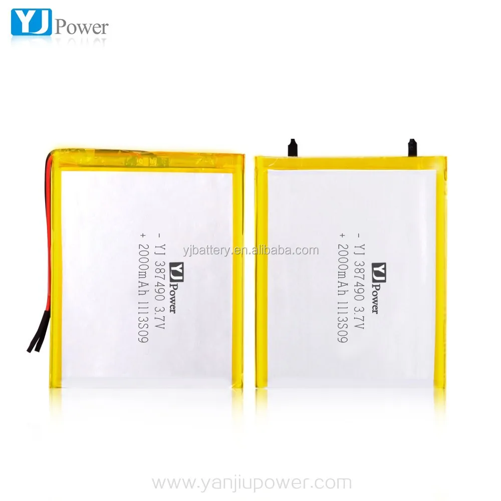 Deep cycle battery wholesale lipo battery 387490 3.7v 2000mah lipo battery