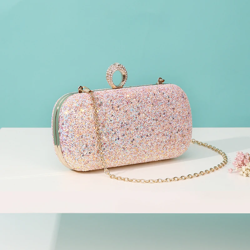 
Wholesale Shimmering All-Over Diamante Covered Party Clutch Evening Bag 
