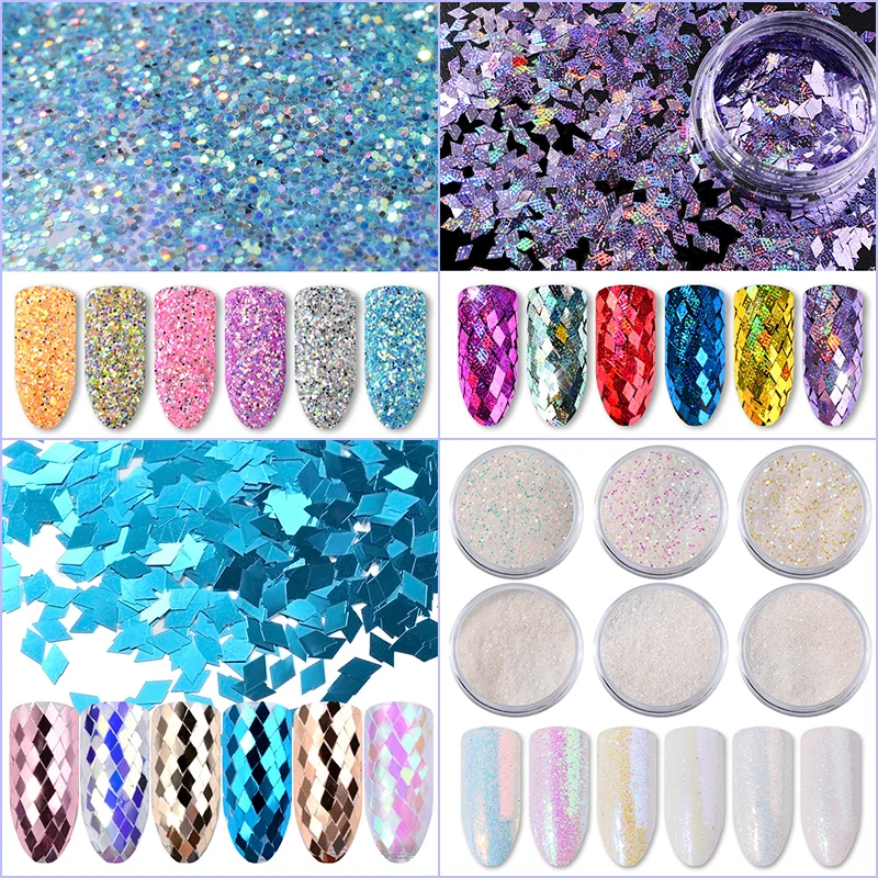 Dipping Chrome Acrylic Nail Powder Kit Salon Nail Tip Wraps Nail Art 2017 glitter