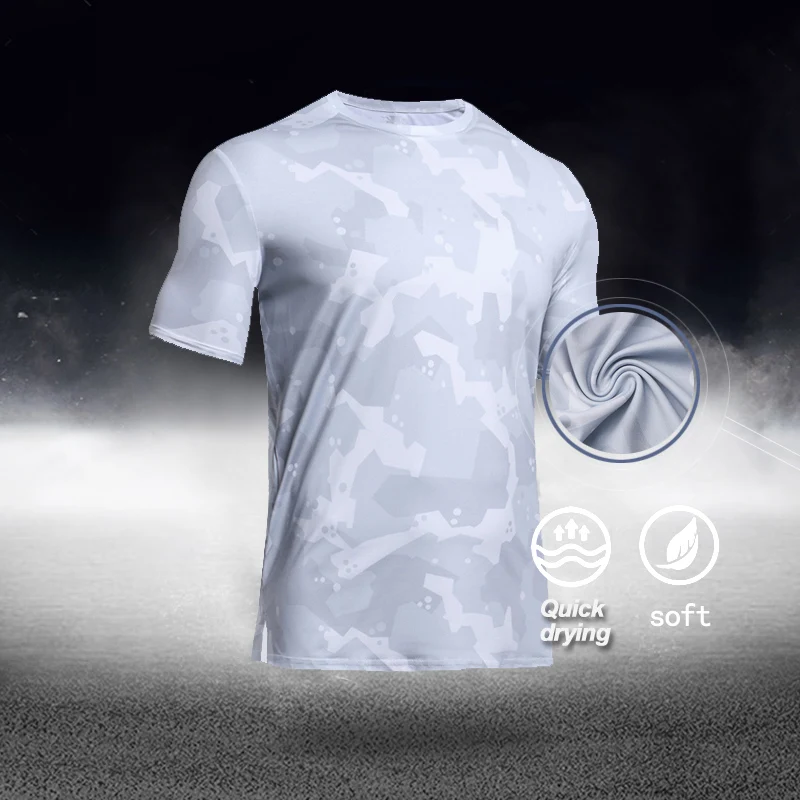
Custom Sweatsuit Slim Camouflage Sport T Shirts Men shorts Sleeve Jogging Fitness Wear Outdoor T-Shirt Wholesale Sportswear Men 