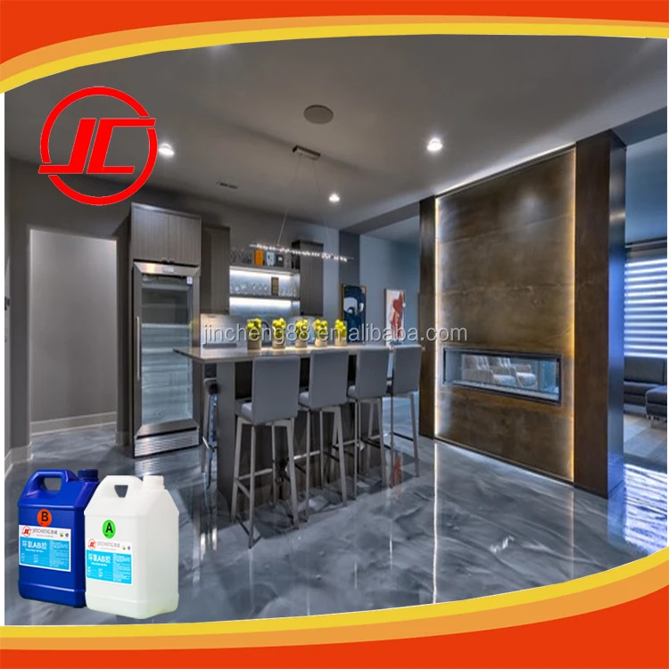 Liquid Resin Epoxy for Colored Epoxy Floor Art, Metallic Epoxy Garage Concrete Floor Colors