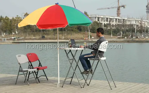 plastic folding bar round table/with locking pin to hold the panel/durable bar table for outdoor party use/80*110cm hot size set