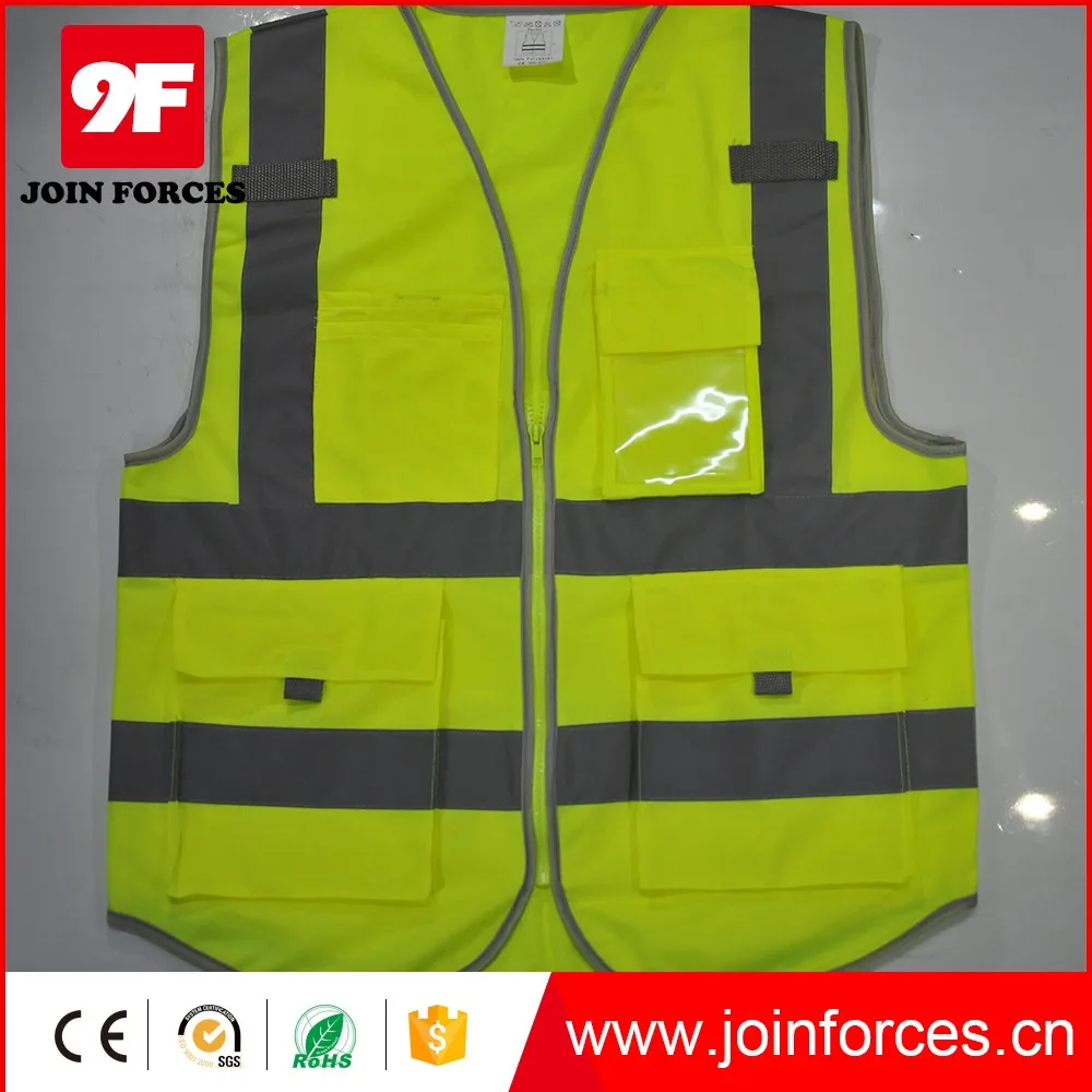 9F Winter High Visibility Vest Jacket Safety Vest