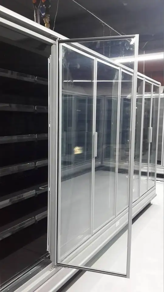 walk in freezer refrigerated cabinet glass door , refrigerated cabinet glass door, large visibility and narrow frameless