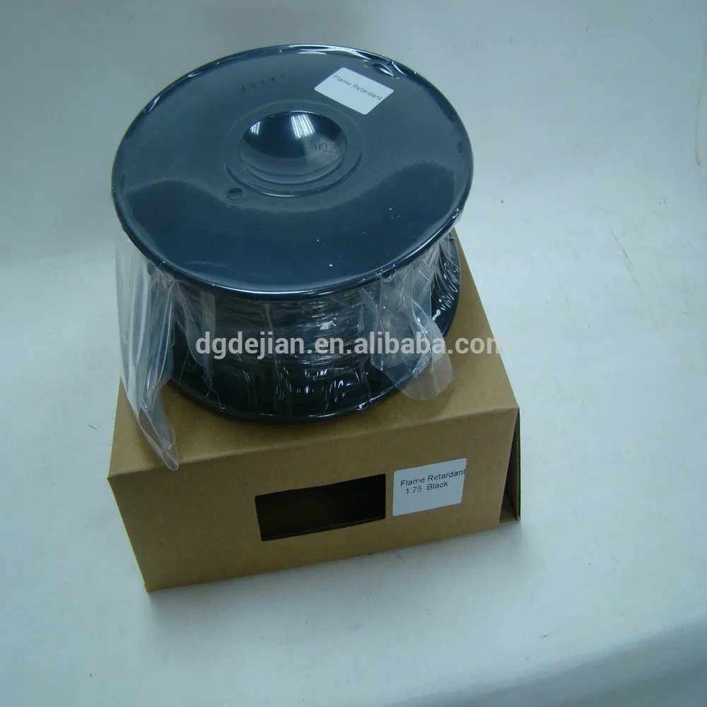 ABS Flame Retardant 3d printer filament black color 1.75mm