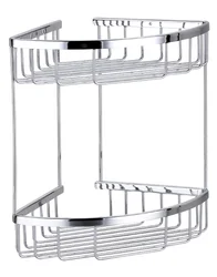 Wall Mounted Triangle 100% Brass Basket Shower Caddy Brass Hanging Basket MK-079-CR