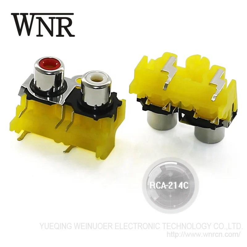 Cheap Factory for Sale WNRE 2 outlet 4 pin Rca Jack pcb mount